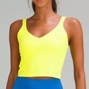 Lululemon Align Cropped Tank Electric Lemon Size 6